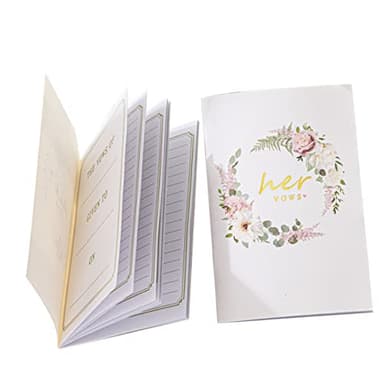 KITANDOVE 2 Pz libro delle promesse di matrimonio carte di voto signora signor libri di voto libri di voti di coppia bomboniere matrimonio centrotavola nuziale libri per il matrimonio Carta