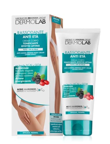 Dermolab - Crema Corpo Rassodante Anti Età, per Tutti i Tipi di Pelle, Effetto Idratante e Rassodante, Combatte Efficacemente il Rilassamento e la Perdita di Tono, Dermatologicamente Testato, 200 ml