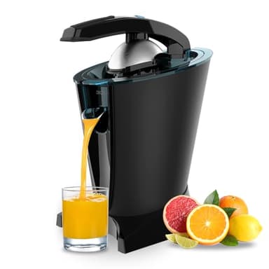 Cecotec Spremiagrumi elettrico a braccio EssentialVita Hyden 600. 600 W, Filtro in acciaio inossidabile, 2 Coni rimovibili, Leva di pressione, Sistema antigoccia, Lavabile in lavastoviglie