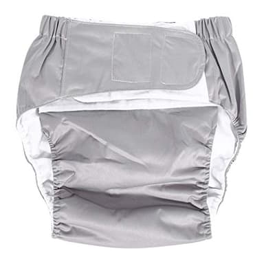 DEWIN Mutande per Anziani Incontinenti,Mutanda Plastica Incontinenti Pantaloni per Pannolini Traspiranti per Adulti Lavabili e Regolabili per la Cura Dell'incontinenza (Grigio)