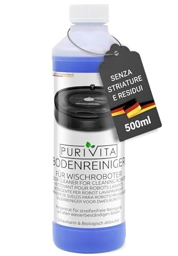 Detergente Robot Lavapavimenti Concentrato - 500 ml per una pulizia senza aloni e sostenibile - Adatto a TUTTI i robot pulitori con funzione di lavaggio e aspirazione