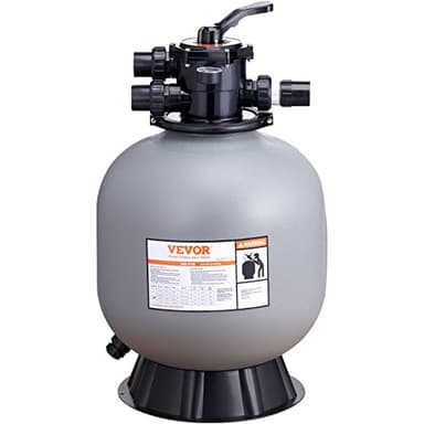 VEVOR Filtro per Sabbia,56 cm, Portata Fino a 55 gpm, Sistema di Filtro a Sabbia per Piscina Fuori Terra con valvola Multi-Porte a 7 Vie, Filtro, Lavaggio a controcorrente, risciacquo, ricircolo