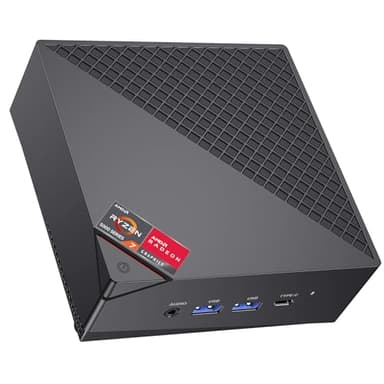ACEMAGICIAN AM06PRO Mini PC, AMD Ryzen 7 5825U (8C/16T, Fino a 4.5 GHz), Mini Computer 16GB DDR4 RAM 512GB M.2 2280 SSD,AMD Radeon RX Vega 8 2000MHz, Dual Ethernet/WIFI 6/Type-C/per Ufficio, Studio