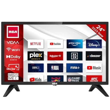 RCA iRV24H3 Smart TV 24 pollici (60 cm) Televisore con Netflix, Prime Video, Rakuten TV, Disney+, Youtube, UVM, Wifi, Triple-Tuner DVB-T2 / S2 / C