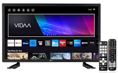 TELE System Smart TV 27 pollici Full HD Certificato CAM tivùsat HD TS27 FHD SMV13, Doppio telecomando, HbbTV, HDR10 HLG, Televisore LED frameless powered by VIDAA