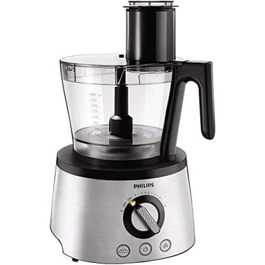 Philips Robot Da Cucina 1300 W, 32 Funzioni, Recipiente Da 3.4 L, Powerchop, Lama In Acciaio Inox E Dischi, Argento (HR7778/00)