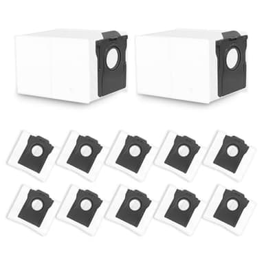 Liveryde 12 Sacchetti compatibili con Dreame X30 X40 X50 Ultra Complete / L10s Pro Ultra Heat / L40 Ultra / D10 Plus Gen 2 / L10s Ultra Gen 2 / L10s Plus/Mova E30 Ultra/Mova P50 Pro Ultra Ricambi