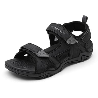 DREAM PAIRS Sandali da Uomo Trekking Acqua Spiaggia Sport Outdoor Atletica Arch Support Sandali Estivi,Size 44.5,Nero,SDSA228M