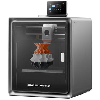 ANYCUBIC Kobra S1 3D Stampante con Struttura CoreXY Chiusa, Stampa Multicolore (da 4 a 8 Colori), Massima di 600 mm/s, Abilitazione AI Aggiornata, Realizzazione di Stampa Uniforme, 250 * 250 * 250 mm