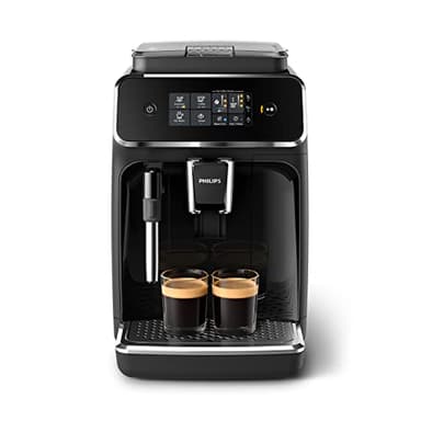 Philips 2200 Series Macchina da Caffè Automatica - Montalatte Classico, Display Touch Intuitivo, Nero Lucido (EP2221/40)