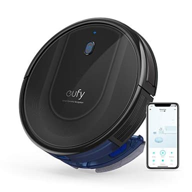 eufy RoboVac G10 Hybrid, Robot Aspirapolvere autoricaricabile a 2.000 Pa, Navigazione dinamica Intelligente, Sistema 2 in 1 spazza e Lava, Wi-Fi, Ultra Sottile, Silenzioso, per Pavimenti in Legno