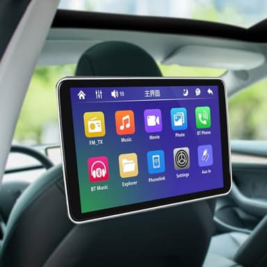 VNATWGOO Monitor Poggiatesta TV Auto da 10,1 Pollici per Sedile Posteriore, Lettore Video Touch Screen IPS, Supporta più Metodi di Connessione