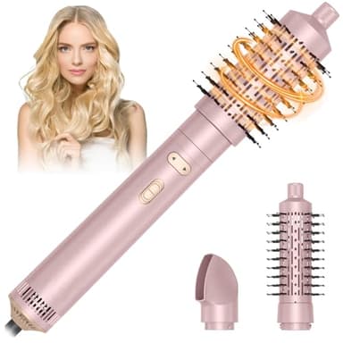 HyAdierTech Spazzola Asciugacapelli, 3 in 1 Phon Capelli Ionica, Spazzola Ad Aria Calda 800W, Spazzola Rotante per Capelli, 2 Temperature/ 2 Velocità, per Volumizzante Lisciante (Rosa)
