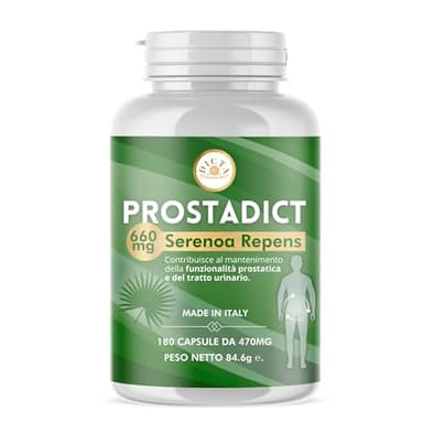 Serenoa Repens 660mg Saw Palmetto 180cps | Integratore Prostata Uomo con Estratto di Epilobio, Ortica e Pygeum per il Supporto delle Vie Urinarie Uomo