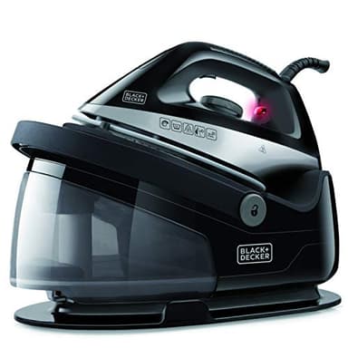 BLACK+DECKER BXSS2200E - Ferro da stiro a caldaia, 5 bar, sistema di ricarica illimitata, colpo di vapore 120g/min, piastra in ceramica, si scalda in 1 minuto, filtro anticalcare