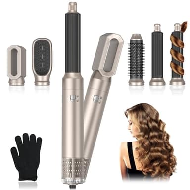 Journeyside Spazzola Ad Aria Calda,1000W Spazzola Asciugacapelli Multifunzione, Air Styler Set con 3 Temperature, Spazzola Modellante Ad Aria Per Capelli Ricci, Volumizzante, Lisciante, Asciugare