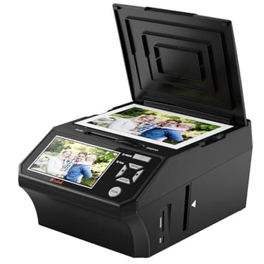 Multiscanner per foto, diapositive e negativi, scanner per foto digitale con schermo LCD da 5", convertire 35 mm, 110 film/foto/biglietto da visita in 22 MP Digital JPEG