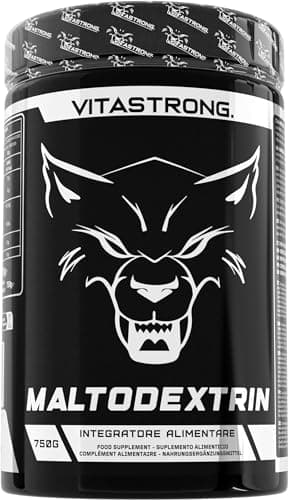 Maltodestrine Vitastrong | Maltodextrin Integratore Alimentare Energetico | Miscela di Carboidrati di Nuova Generazione | Insapore, Altamente Energetico | Polvere molto fine | 100% Pura Maltodestrina