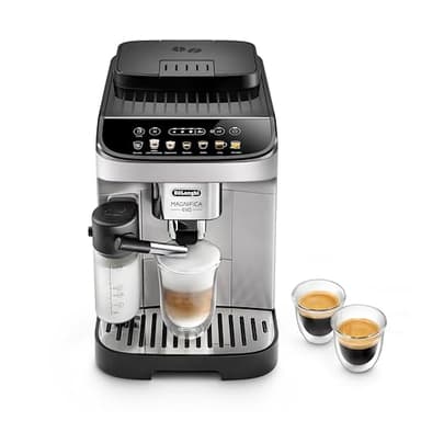 De'Longhi Magnifica Evo ECAM292.81.SB, macchina da caffè con sistema lattiero-caseario, 7 tasti di scelta diretta per cappuccino, espresso e altre specialità del caffè, pannello di controllo, 2 tazze,