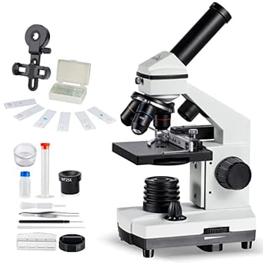 MAXLAPTER Microscopio professionale,calibro a corsoio meccanico con movimento X-Y,adatto per l'insegnamento, la ricerca biologica e l'educazione familiare, per bambini, studenti e adulti principianti