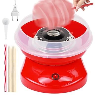 Macchina per Zucchero Filato, Cotton Candy Machine, Macchina Zucchero Filato, Zucchero Filato Macchina Con Misurino, Bastoncini Di Zucchero in Plastica E Dieci Bastoncini(27 cm)