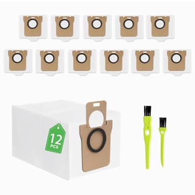 12 sacchetti per aspirapolvere Xiaomi X10+ / X20+ & Dreame L10s Ultra / L20 Ultra / L10 Ultra / L10 Ultra/Robot Aspirapolvere, Sacchetti di Ricambio, Sacchetti per la raccolta polvere da 2,5 litri