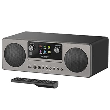 Majority Humboldt Internet Radio Dab+ Lettore CD Sistema musicale, Connessione Spotify, Bluetooth, Podcast, doppia sveglia