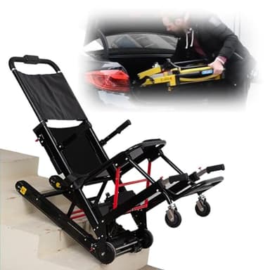 Montascale,Montascale Portatile,Telaio Che Può Salire E Scendere Per Le Scale,Carrello Elettrico Per Sedia A Rotelle Per Scale Da Arrampicata,Carrello Scalatore Elettrico black