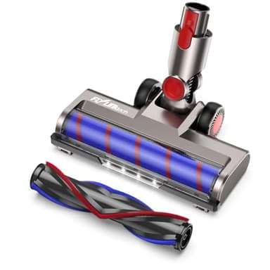 Spazzola Compatibile con Dyson V7 V8 V10 V11 V15 per Aspirapolvere, Spazzola di Ricambio Dyson che Ruota di 180° e si Adatta a Un'ampia Gamma di Pavimenti, con 4 Testine LED e 2 Rulli di Ricambio