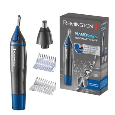 Remington Rifinitore Multiuso - Taglia Peli Naso e Orecchie, Rifinitore per Sopracciglia - Inclusi 2 Pettini di Fissaggio + Accessorio di Taglio Rotante, Pulizia Facile e Veloce, NE3850