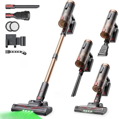 Proscenic P11 Ultra Aspirapolvere senza Fili Potente 40KPA/40Min/450W, Scopa Elettrica senza Fili con Spazzola Anti-Groviglio, Display LED, Batteria Rimovibile, per Pavimenti/Tappeti/Peli