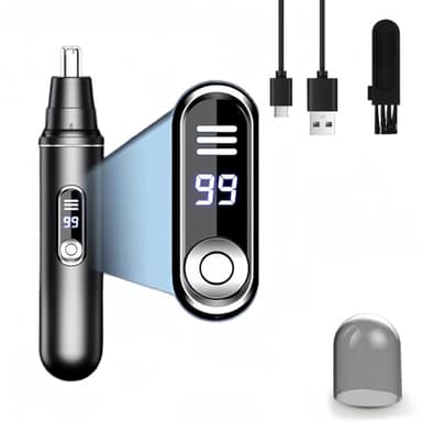 Taglia Naso,Tagliapeli Naso e Orecchie Professionale Indolore, Ricaricabile USB e Impermeabile,Rasoio Orecchie Naso Indolore, Rasoio Orecchie Naso per uomini e donne