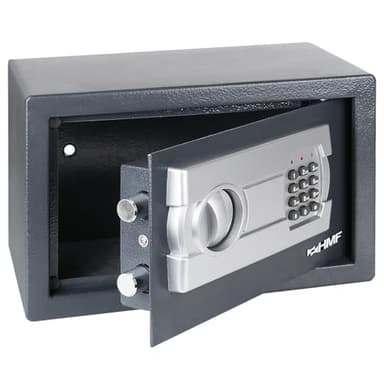 HMF 4612112 Cassaforte per mobili con serratura elettronica a combinazione | 31 x 20 x 20 cm | Antracite