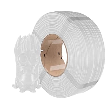 AzureFilm Filamento PLA Ricarica 1.75 mm per Stampante 3D, Bobina da 1 kg – Compatibile con AzureFilm Master Spool e Bambù Reusable Spool (Bianco, 1Kg)