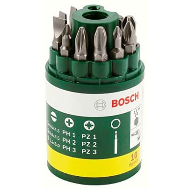 Bosch 2607019454 Barattolo Inserti Avvitamento, 10 Pezzi, PH-PZ-Taglio
