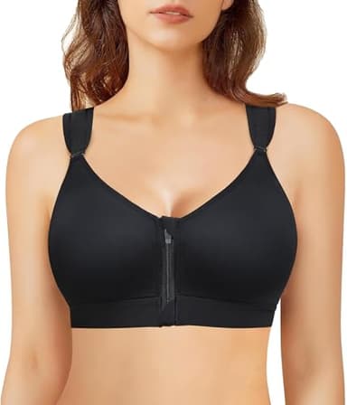 Bafully Reggiseno Sportivo Donna Post Chirurgico Cerniera Frontale Reggiseni Senza Ferretto Mastoplastica Bralette