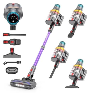 aonus A9 Max Aspirapolvere senza Fili 48Kpa/600W/70Mins, Scopa Elettrica senza Fili Potente con Autoportante, 1.8L Capacità Ultra Grande, Touchscreen Intelligente per Peli Animali/Pavimento/Tappeti