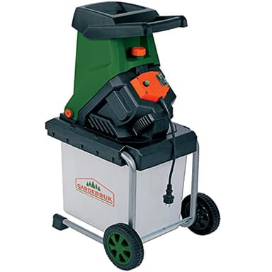 Gardebruk® Trituratrice da Giardino Elettrica 3100W Rami 40mm Cippatrice Trituratore Contenitore 50L Tritatutto