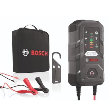 Bosch C70 Caricabatterie per Auto, 12 V - 24 V / 10 A, con Carica di mantenimento - Per batterie al Piombo-Acido, EFB, GEL, AGM e SLI da 12 V / 24 V