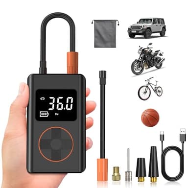 【NEW 10000mAh】WYRIAZA Compressore Aria Portatile Auto 150PSI Mini Compressore Portatile Compressore per Auto Bici Moto Avviatore Batteria Auto con Compressore Piccolo Gomme Auto