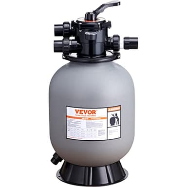 VEVOR Filtro a Sabbia, 16 Pollici, Portata Fino a 35 GPM, Sistema di filtraggio a Sabbia per Piscine Fuori Terra con valvola multiporta a 7 Vie, Filtro, controlavaggio, risciacquo, ricircolo, Scarico
