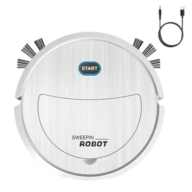Aspirapolvere robotico – Aspirapolvere intelligente per la casa, robot intelligente per la pulizia della casa, per la pulizia della casa, per tappeti per di animali domestici, 24,9 x 24,9 x 6,1