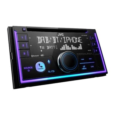 JVC Autoradio Bluetooth KW-DB95BT, Autoradio con DAB+, Bluetooth Automatic Pairing per iPhone, USB/AUX, Lettore CD, Alta Qualità del Suono, Controllo da Remoto con App, Illuminazione Multicolore
