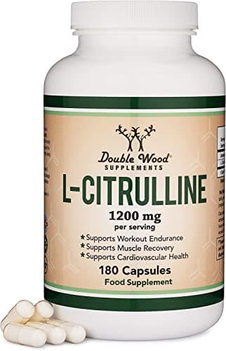 Double Wood L Citrullina | 180 Capsule L-Citrullina - 1200 mg L-Citrullina per Dose | Integratore Ossido Nitrico | Non-OGM e Senza Glutine | Prodotto nel Regno Unito