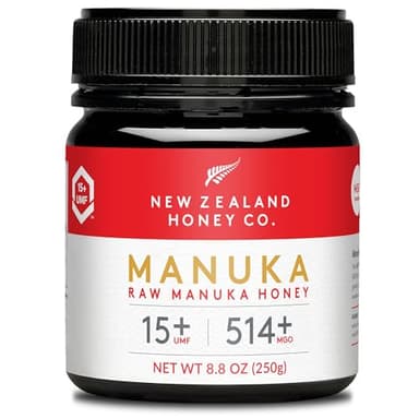 New Zealand Honey Co. Miele di Manuka MGO 514+ / UMF 15+ | Attivo e lordo | Prodotto in Nuova Zelanda | 250g