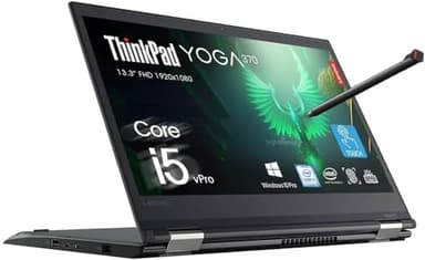 Lenovo ThinkPad Yoga 370 - Computer portatile 2 in 1, Core i5-7300U fino a 3,5 GHz, RAM DDR4 da 8 GB, SSD da 256 GB, Full HD da 13,3 pollici, penna stilo, Windows 10 Pro (rinnovato)