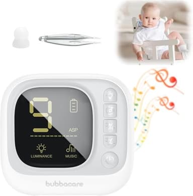 Aspiratore Nasale, Aspiratore Nasale Elettrico con 9 Livelli di Aspirazione, Aspiratore Nasale Neonato di Tipo Split con Luci e Musica, Aspiratore Nasale di Grande Capacità ed Efficiente Pulizia
