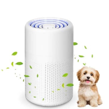 Purificatore d'Aria, Purificatore d'Aria con Filtro HEPA, USB Air Purifier Portable, Aromaterapia, Rimuovere Il di Polvere, Polline, Fumo di Pet Odore, per Camera Da Letto, Bagno, Soggiorno, Bianc