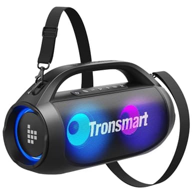 Tronsmart Bang SE Cassa Bluetooth 5.3 40W, Altoparlante Potente Portatile, Luce LED e Suono Stereo, 24 Ore di Riproduzione, Waterproof IPX6 con Powerbank, con AUX e TF