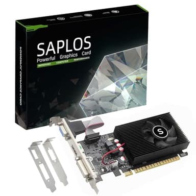 SAPLOS GT 730 Scheda Video, 4GB, DDR3, 128 Bit, VGA DVI HDMI, Low Profile Scheda Grafica for PC, Save Case Space, Low Power, PCI Express x16, 2K Support(Versione Fermi)